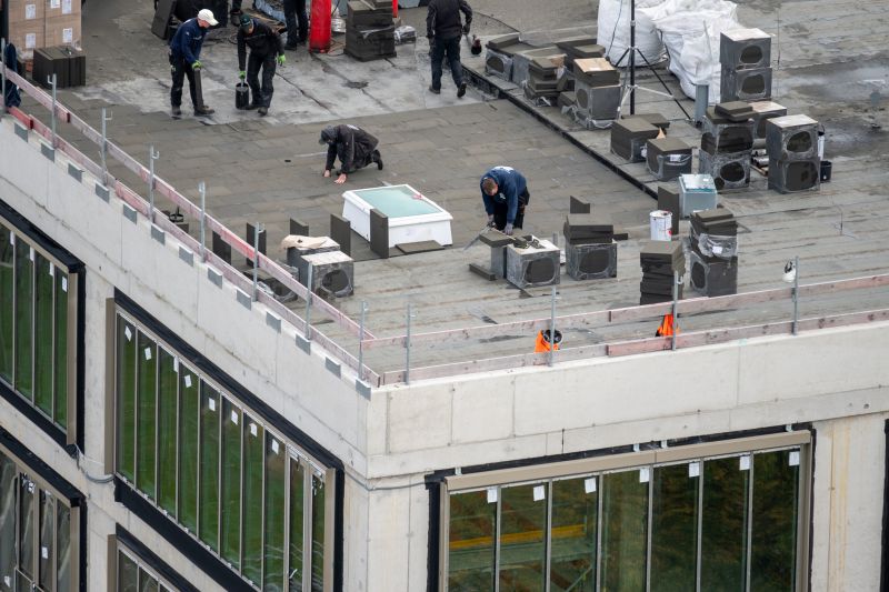 Industrial Gutter Installation detail